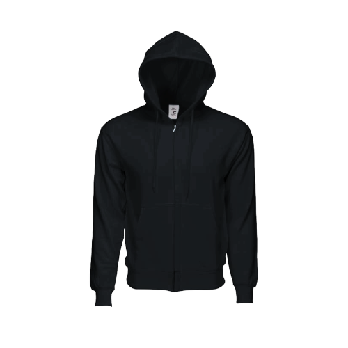 Classic Zipper Hoodie – Full Zip, Soft Fleece, Everyday Comfort – Black