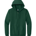 GILDAN® HEAVY BLEND™ FULL ZIP HOODIE - Forest Green - 3XL