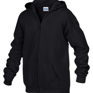 GILDAN® HEAVY BLEND™ FULL ZIP YOUTH HOODIE - Black - L