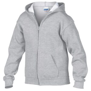 GILDAN® HEAVY BLEND™ FULL ZIP YOUTH HOODIE - Sport Grey - L