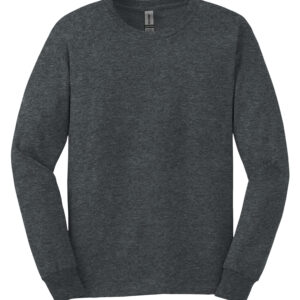 GILDAN® ULTRA COTTON® LONG SLEEVE T-SHIRT - Dark Heather** - 2XL
