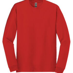 GILDAN® HEAVY COTTON™ LONG SLEEVE T-SHIRT - Red - XL