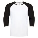 ATC™ EUROSPUN® RING SPUN BASEBALL TEE - White/Black - 2XL