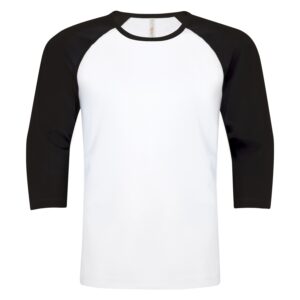 ATC™ EUROSPUN® RING SPUN BASEBALL TEE - White/Black - 2XL