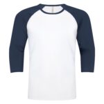 ATC™ EUROSPUN® RING SPUN BASEBALL TEE - White/True Navy - M