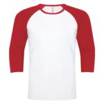 ATC™ EUROSPUN® RING SPUN BASEBALL TEE - White/True Red - L