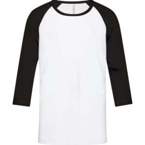 ATC™ EUROSPUN® RING SPUN BASEBALL YOUTH TEE - White/Black - L