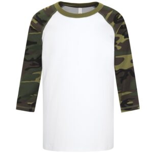 ATC™ EUROSPUN® RING SPUN BASEBALL YOUTH TEE - White/Camo - L
