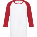 ATC™ EUROSPUN® RING SPUN BASEBALL YOUTH TEE - White/True Red - XS