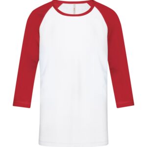 ATC™ EUROSPUN® RING SPUN BASEBALL YOUTH TEE - White/True Red - L