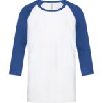 ATC™ EUROSPUN® RING SPUN BASEBALL YOUTH TEE - White/True Royal - M