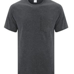 ATC™ EVERYDAY COTTON POCKET TEE - Dark Heather Grey** - 2XL