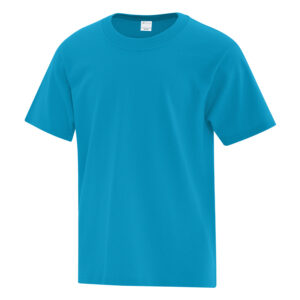ATC™ EVERYDAY COTTON YOUTH TEE - Neon Blue Heather** - L