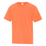 ATC™ EVERYDAY COTTON YOUTH TEE - Neon Orange Heather** - L