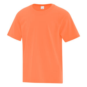 ATC™ EVERYDAY COTTON YOUTH TEE - Neon Orange Heather** - L