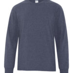 ATC™ EVERYDAY COTTON LONG SLEEVE TEE - Heather Navy** - 3XL