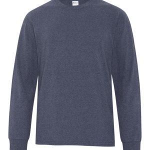 ATC™ EVERYDAY COTTON LONG SLEEVE TEE - Heather Navy** - 2XL