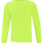 ATC™ EVERYDAY COTTON LONG SLEEVE TEE - Safety Green** - M
