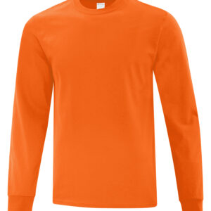 ATC™ EVERYDAY COTTON LONG SLEEVE TEE - Safety Orange** - 2XL