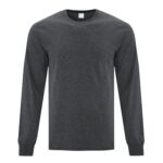 ATC™ EVERYDAY COTTON LONG SLEEVE TEE - Dark Heather Grey** - L