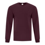 ATC™ EVERYDAY COTTON LONG SLEEVE TEE - Maroon - M