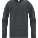 ATC™ EVERYDAY COTTON LONG SLEEVE YOUTH TEE - Dark Heather Grey** - XS