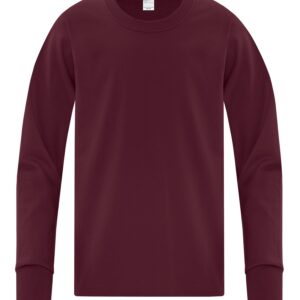 ATC™ EVERYDAY COTTON LONG SLEEVE YOUTH TEE - Maroon - L