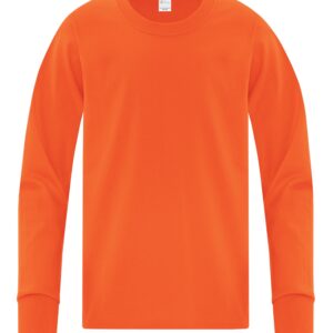 ATC™ EVERYDAY COTTON LONG SLEEVE YOUTH TEE - Orange - L