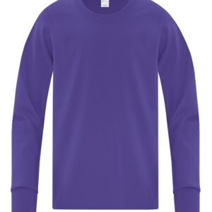 ATC™ EVERYDAY COTTON LONG SLEEVE YOUTH TEE - Purple - L
