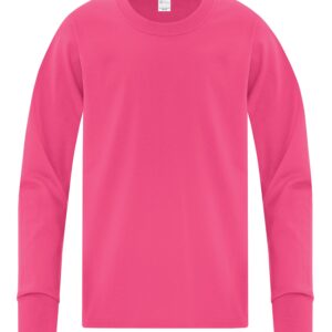 ATC™ EVERYDAY COTTON LONG SLEEVE YOUTH TEE - Sangria - L