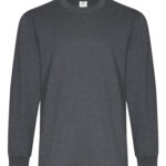ATC™ EVERYDAY RING SPUN COTTON LONG SLEEVE TEE - Dark Heather Grey** - XL