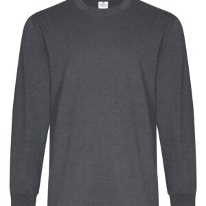 ATC™ EVERYDAY RING SPUN COTTON LONG SLEEVE TEE - Dark Heather Grey** - 2XL