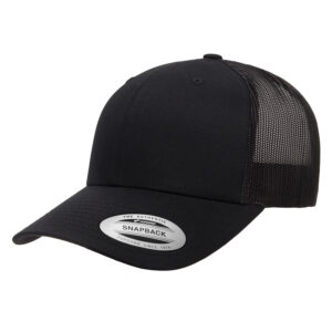 ATC™ YUPOONG® YP CLASSICS® RETRO TRUCKER CAP - Black/Black - OSFA