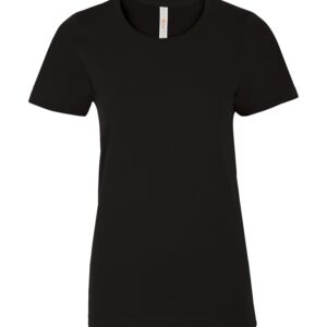 ATC™ EUROSPUN® RING SPUN LADIES' TEE - Black - 2XL