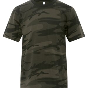 ATC™ EUROSPUN® RING SPUN YOUTH TEE - Black Camo - L