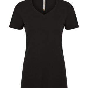 ATC™ EUROSPUN® RING SPUN V-NECK LADIES' TEE - Black - 2XL