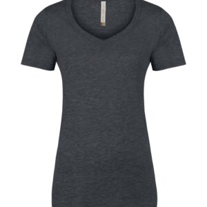 ATC™ EUROSPUN® RING SPUN V-NECK LADIES' TEE - Charcoal Heather*** - 2XL