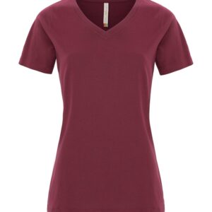 ATC™ EUROSPUN® RING SPUN V-NECK LADIES' TEE - Cardinal Heather*** - 2XL