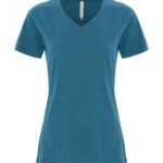 ATC™ EUROSPUN® RING SPUN V-NECK LADIES' TEE - Teal Heather*** - 4XL
