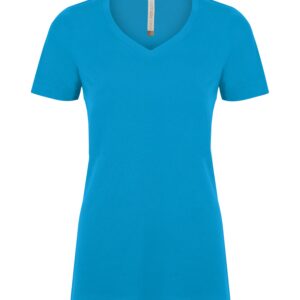 ATC™ EUROSPUN® RING SPUN V-NECK LADIES' TEE - Sapphire - 2XL