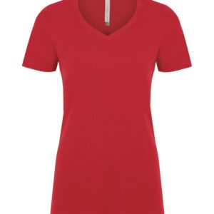 ATC™ EUROSPUN® RING SPUN V-NECK LADIES' TEE - True Red - 2XL