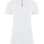 ATC™ EUROSPUN® RING SPUN V-NECK LADIES' TEE - White - XS