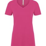 ATC™ EUROSPUN® RING SPUN V-NECK LADIES' TEE - Wild Raspberry - S