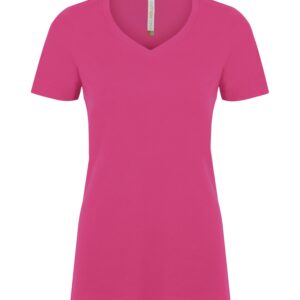ATC™ EUROSPUN® RING SPUN V-NECK LADIES' TEE - Wild Raspberry - 2XL