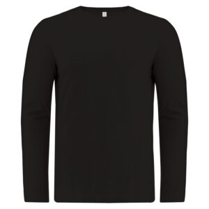 ATC™ EUROSPUN® RING SPUN LONG SLEEVE TEE - Black - 2XL
