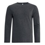 ATC™ EUROSPUN® RING SPUN LONG SLEEVE TEE - Charcoal Heather** - 2XL