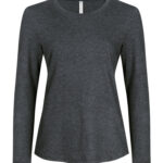 ATC™ EUROSPUN® RING SPUN LONG SLEEVE LADIES' TEE - Charcoal Heather** - 4XL