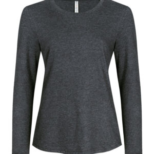 ATC™ EUROSPUN® RING SPUN LONG SLEEVE LADIES' TEE - Charcoal Heather** - 2XL