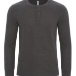 ATC™ ESACTIVE® VINTAGE THERMAL LONG SLEEVE HENLEY - Charcoal Heather - 4XL