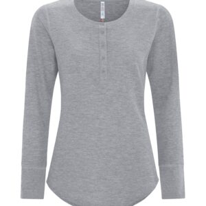 ATC™ ESACTIVE® VINTAGE THERMAL LONG SLEEVE LADIES' HENLEY - Grey Heather* - 2XL